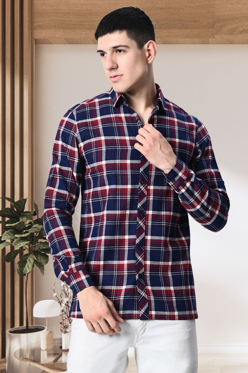 Men Standard Checked Casual Shirt