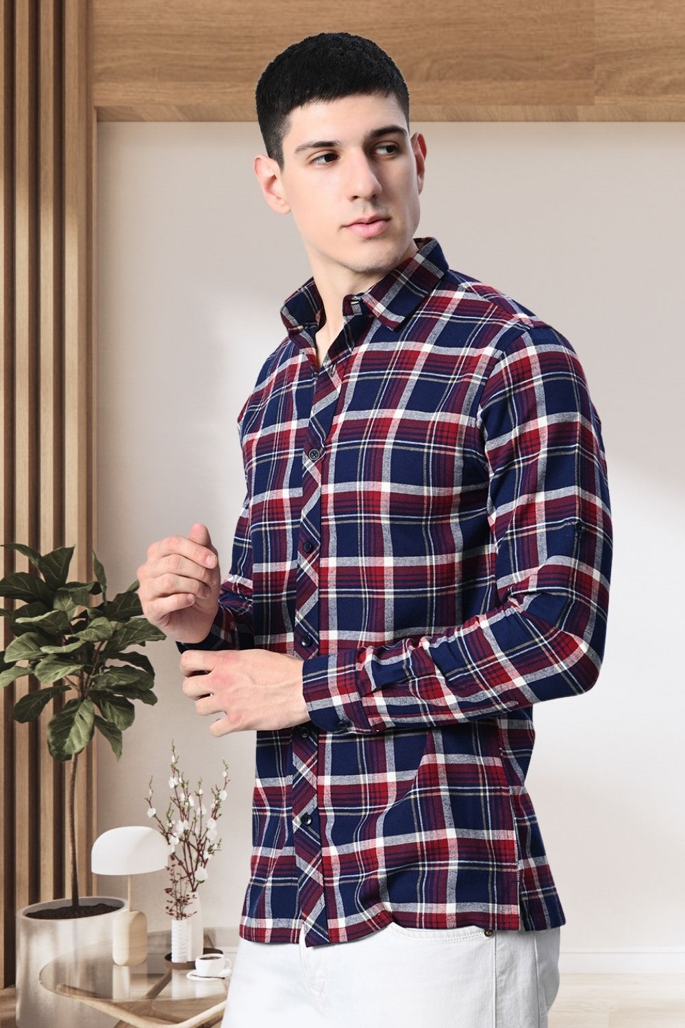 Men Standard Checked Casual Shirt