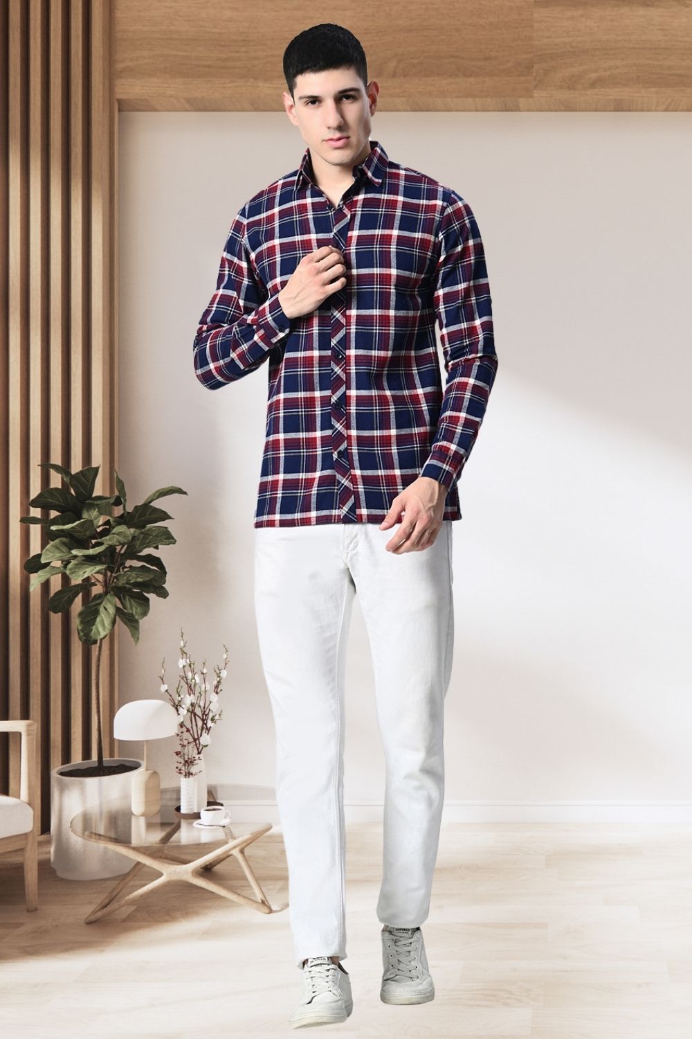 Men Standard Checked Casual Shirt