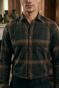 Thumbnail for Men Brown Solid Cotton Casual Shirt Full Sleeve Regular Fit Everyday Wear (Copy)
