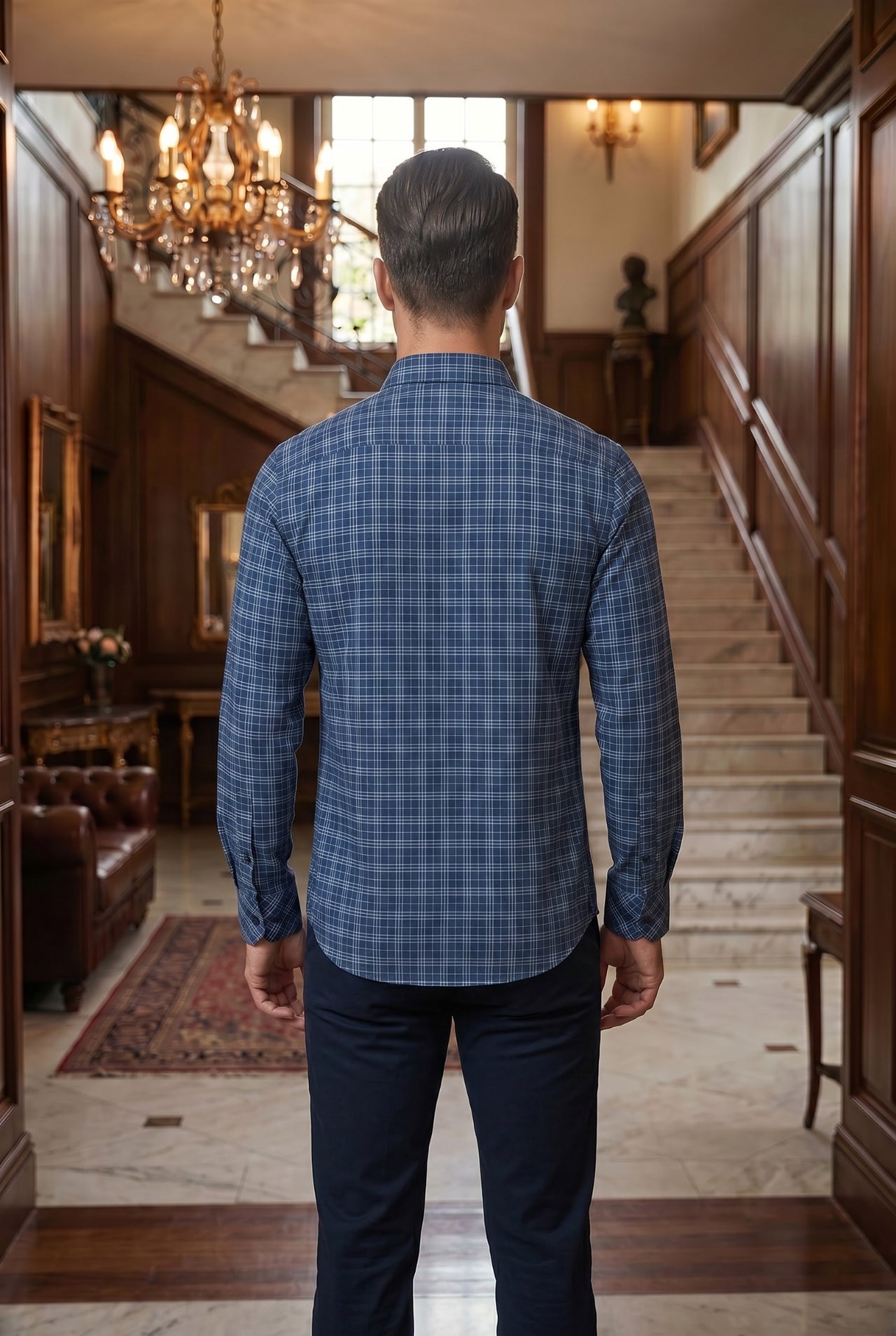 Men Black Solid Cotton Casual Shirt Full Sleeve Regular Fit Everyday Wear