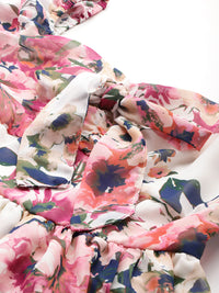 Thumbnail for Floral Printed Fit & Flare Midi Dress