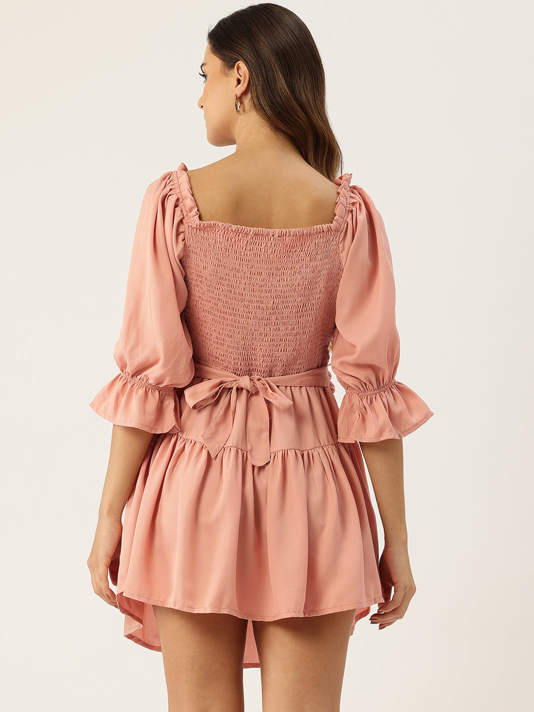 Puff Sleeve Mini Dress