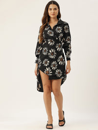 Thumbnail for Floral Printed Asymmetrical Wrap Dress