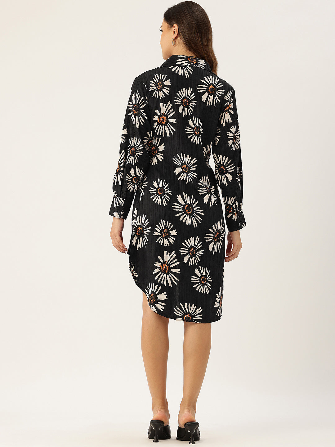 Floral Printed Asymmetrical Wrap Dress