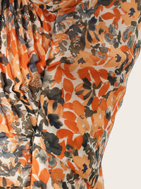 Thumbnail for Floral Printed Pleated Detail Sheath Mini Dress