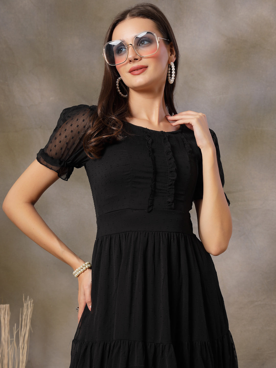 Women Tiered Fit & Flare Dress