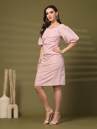 Thumbnail for Flared Sleeve Sheath Dress