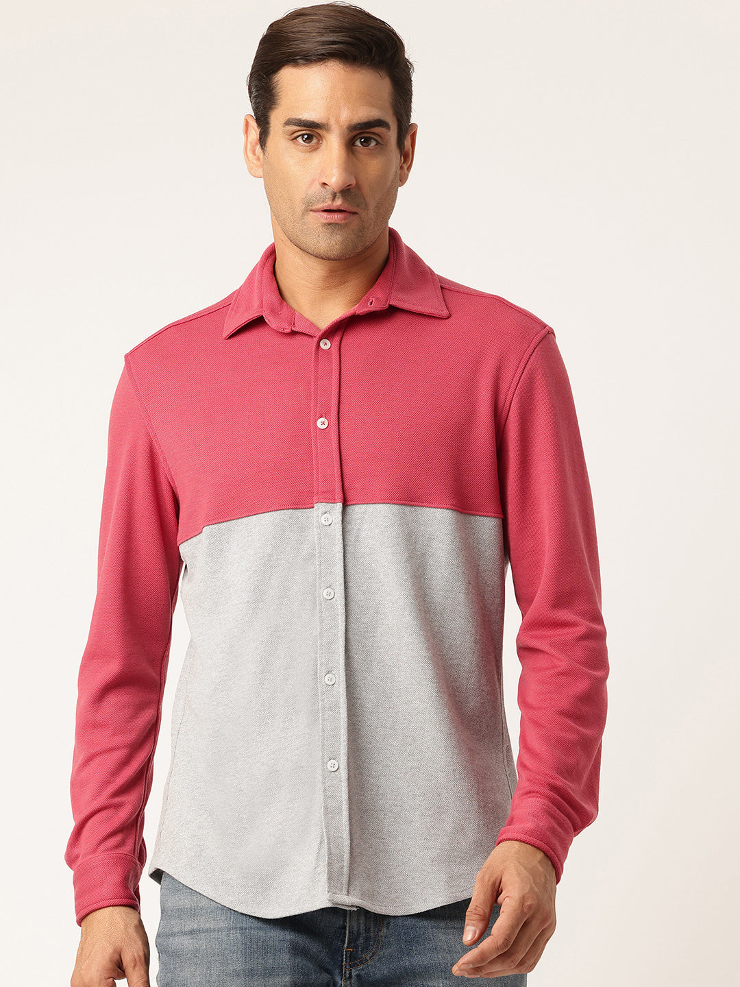 Men Comfort Colourblocked Casual Shirt