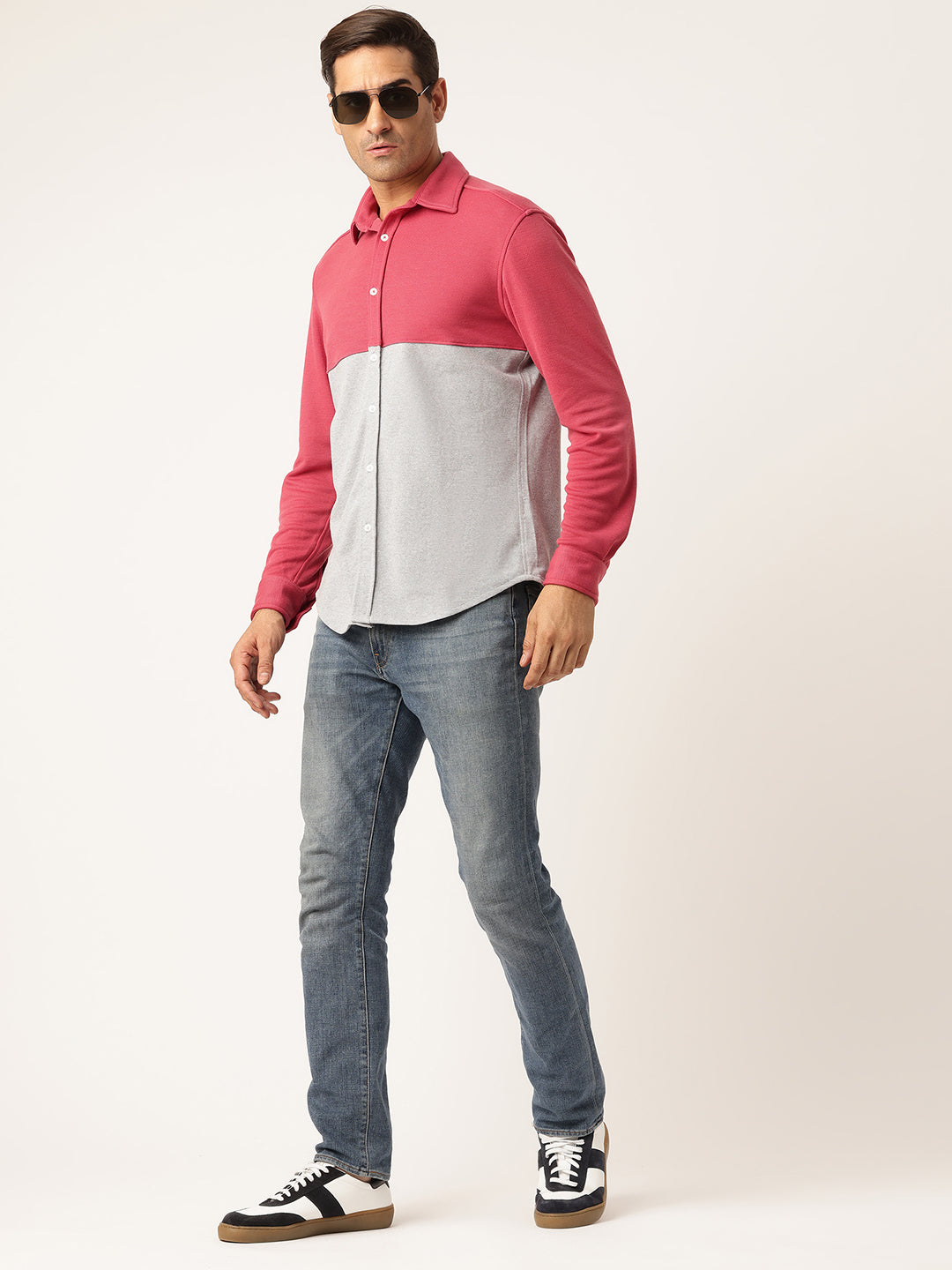 Men Comfort Colourblocked Casual Shirt