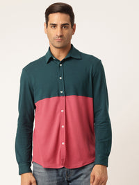 Thumbnail for Men Comfort Colourblocked Casual Shirt