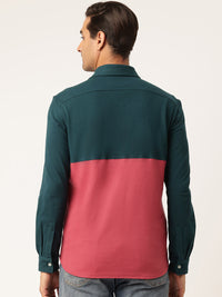 Thumbnail for Men Comfort Colourblocked Casual Shirt