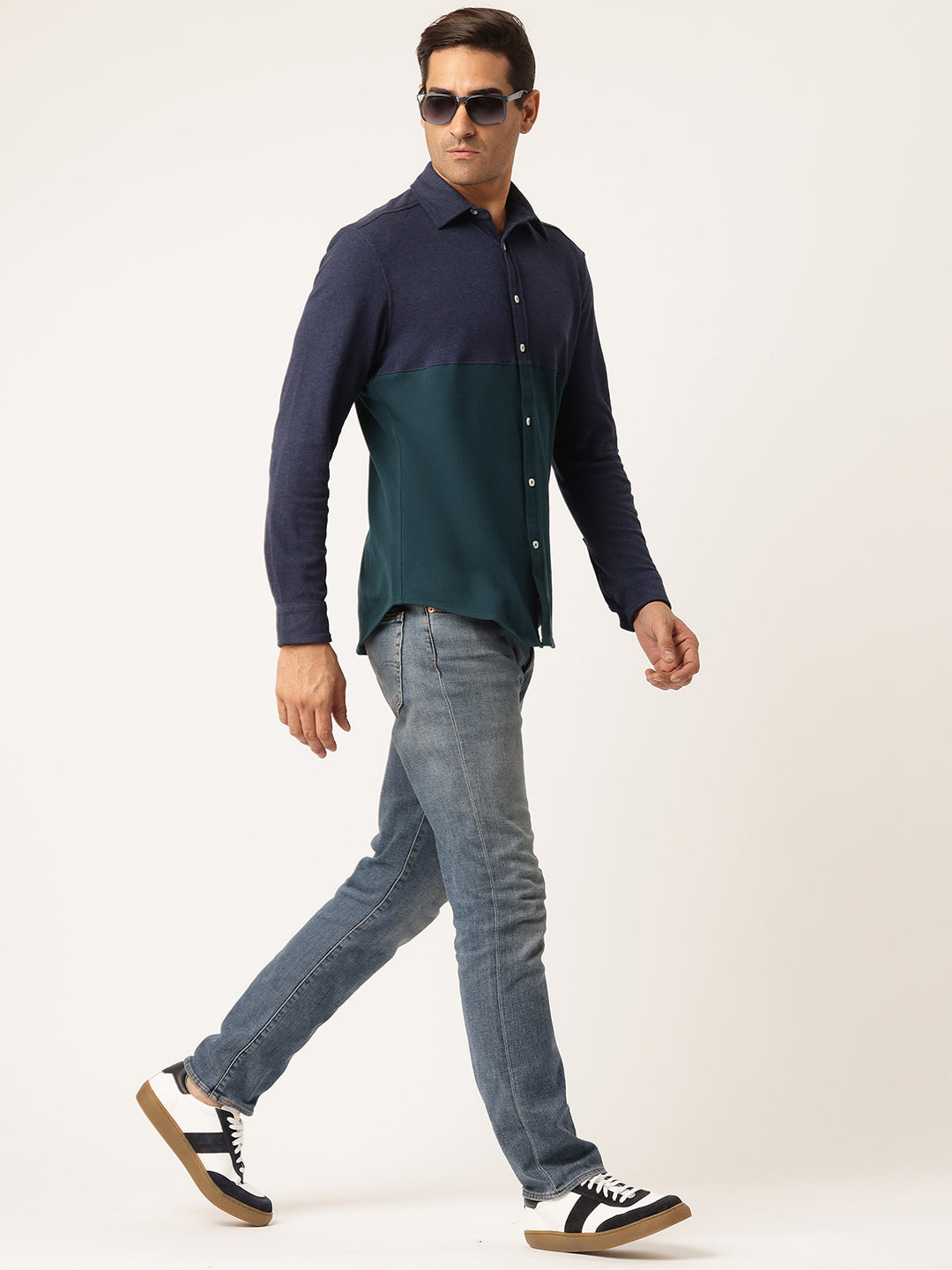 Men Comfort Colourblocked Casual Shirt