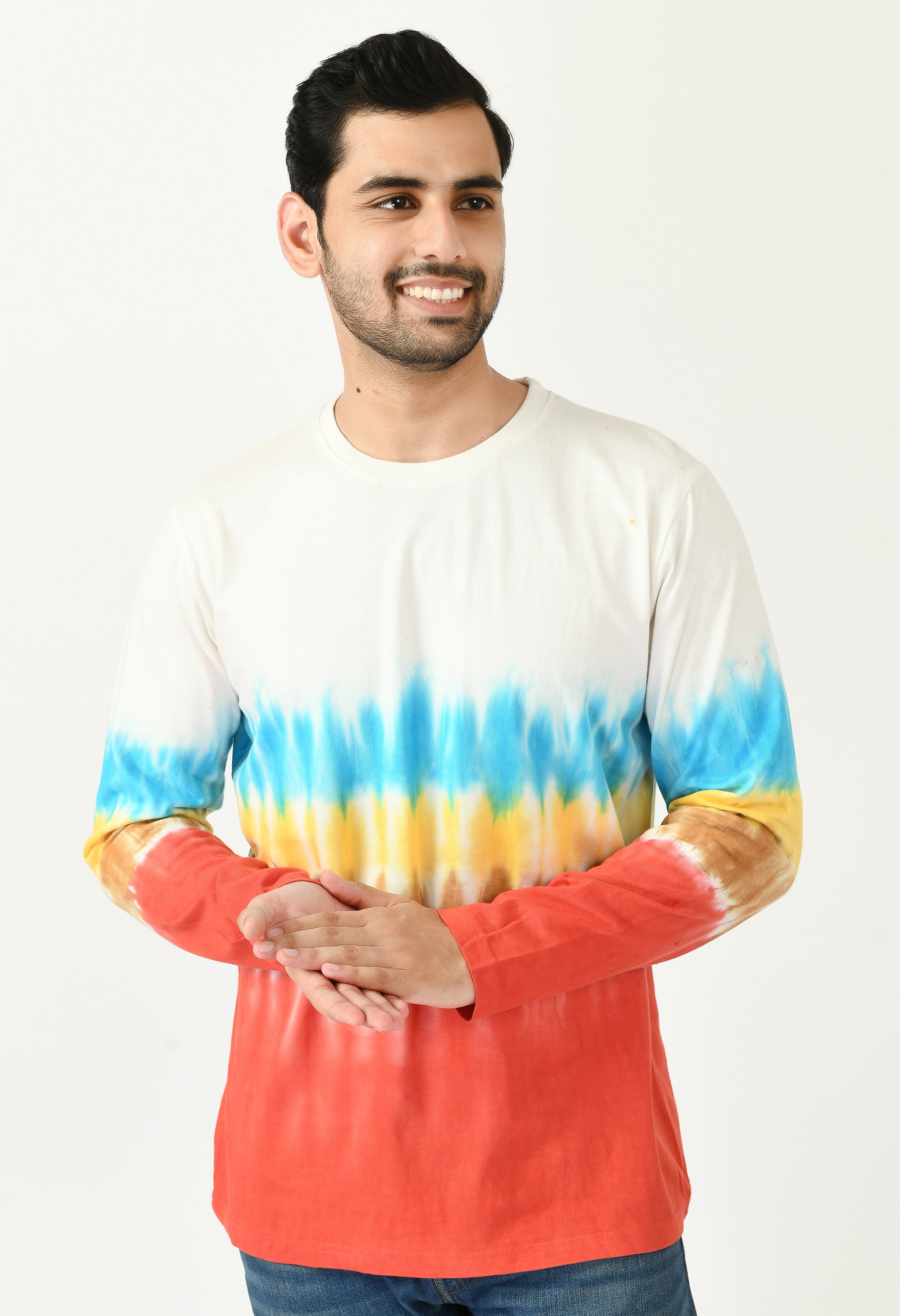 Pack of 2 Couple Tie & Dye Round Neck Pure Cotton T-Shirt