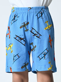 Thumbnail for Airplane Printed Knitted Shorts - RueCollections