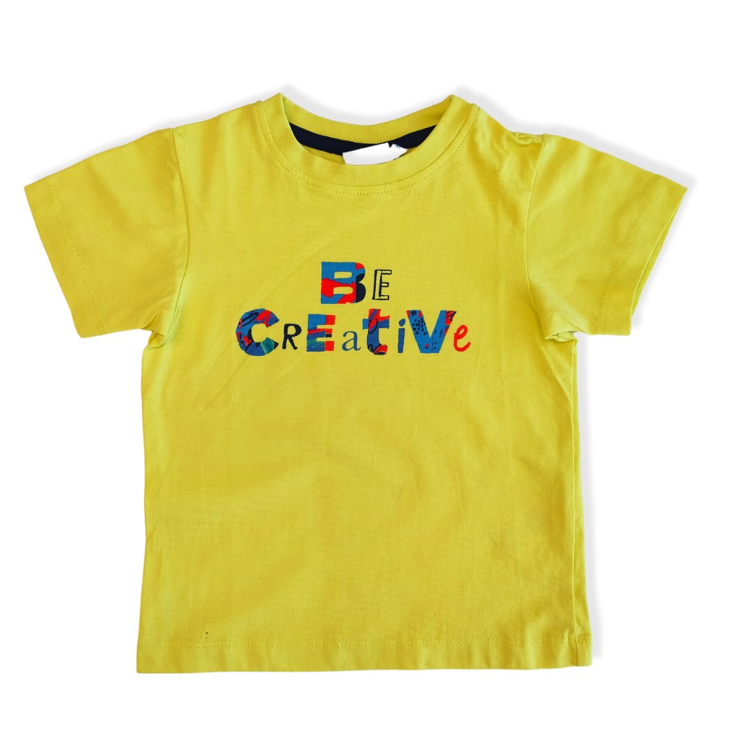 Be Creative Bright Yellow Kids T-shirt - RueCollections