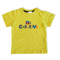 Thumbnail for Be Creative Bright Yellow Kids T-shirt - RueCollections