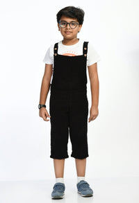 Thumbnail for Black Corduroy Dungarees - RueCollections