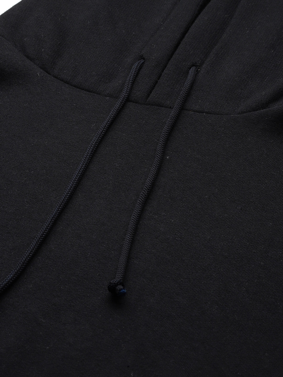 Black Hooded Fleece Sweatshirt - RueCollections