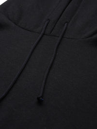 Thumbnail for Black Hooded Fleece Sweatshirt - RueCollections