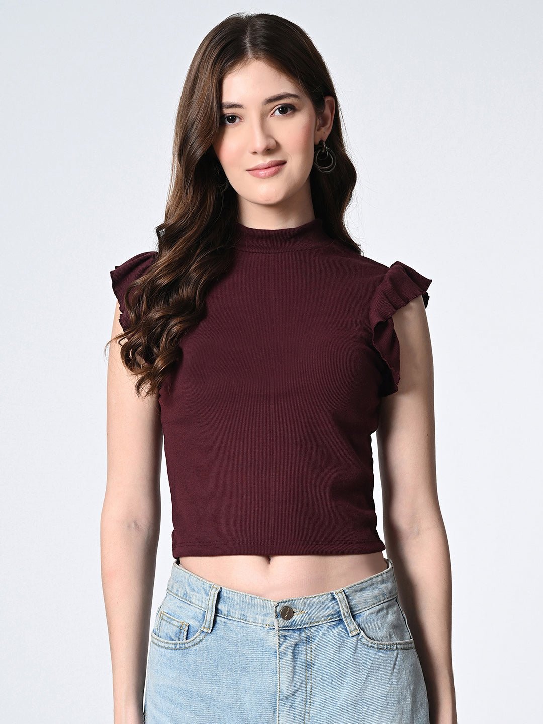 Black Ribbed Crop Top - RueCollections