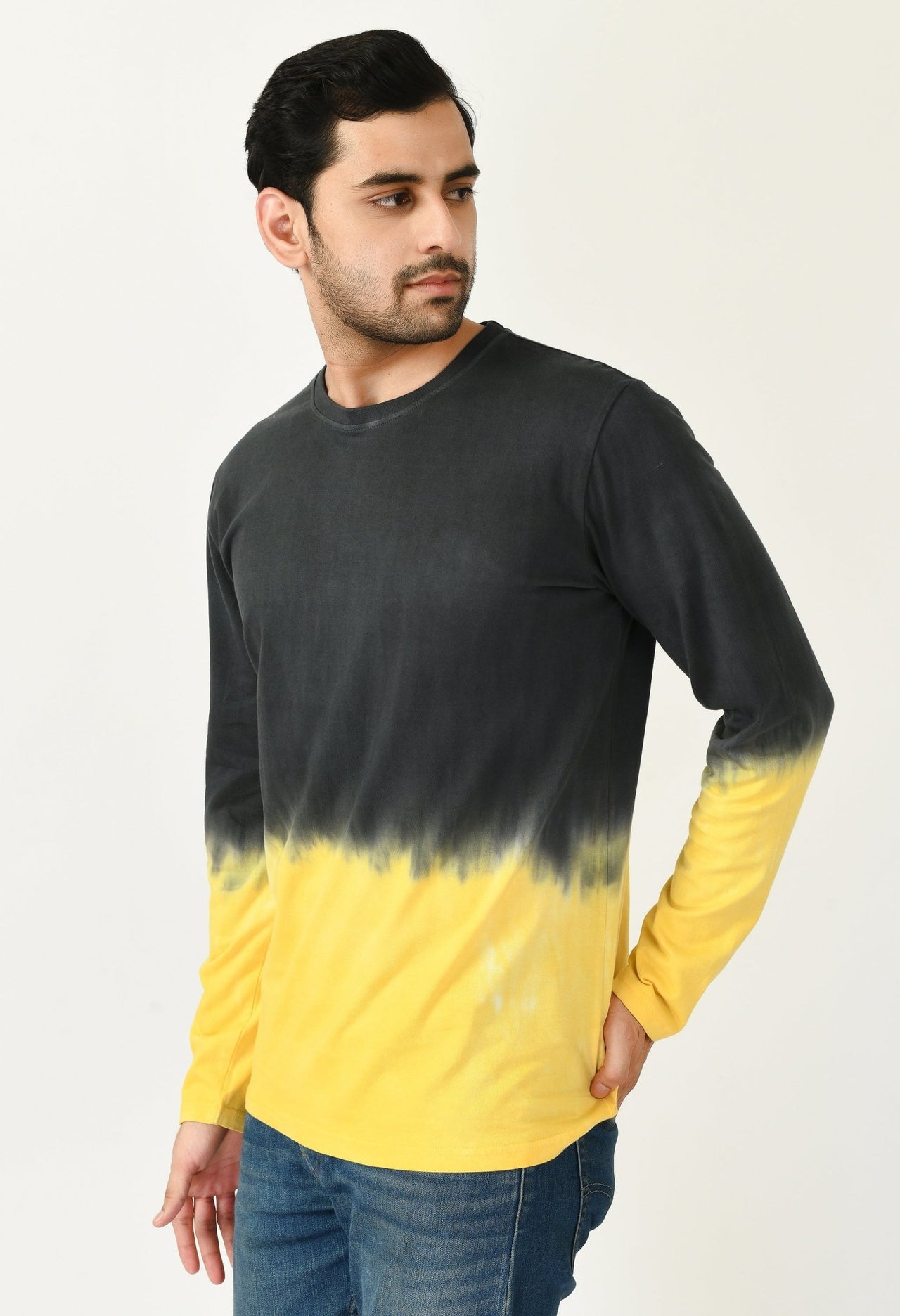 Black & Yellow Unisex Tie - Dye T-shirt - RueCollections