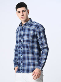 Thumbnail for Blue Checks Full Sleeve Shirt - RueCollections