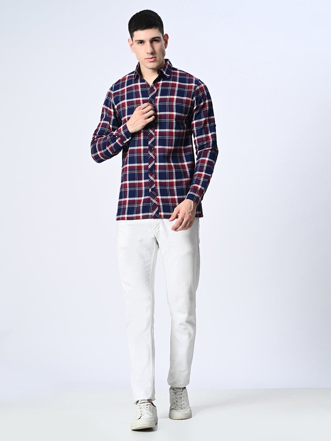 Blue Checks Full Sleeve Shirt - RueCollections