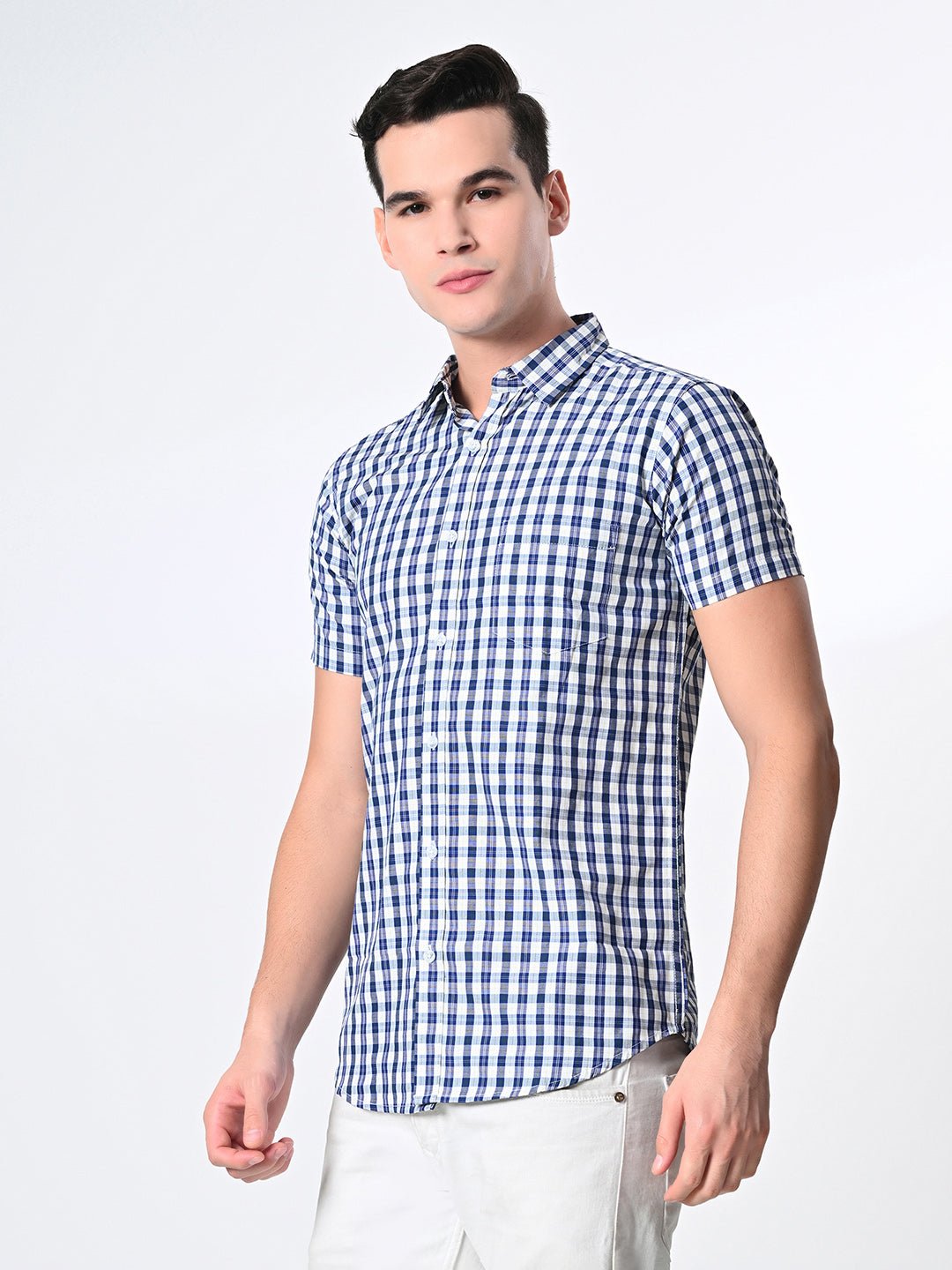 Blue Checks Full Sleeve Shirt - RueCollections