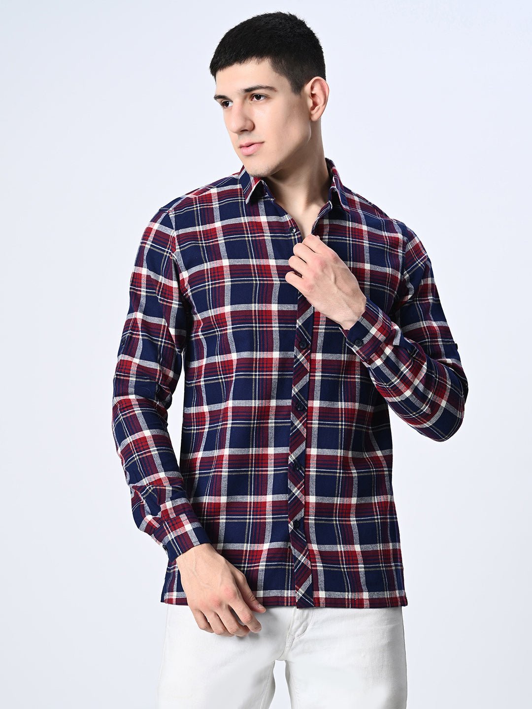 Blue Checks Full Sleeve Shirt - RueCollections