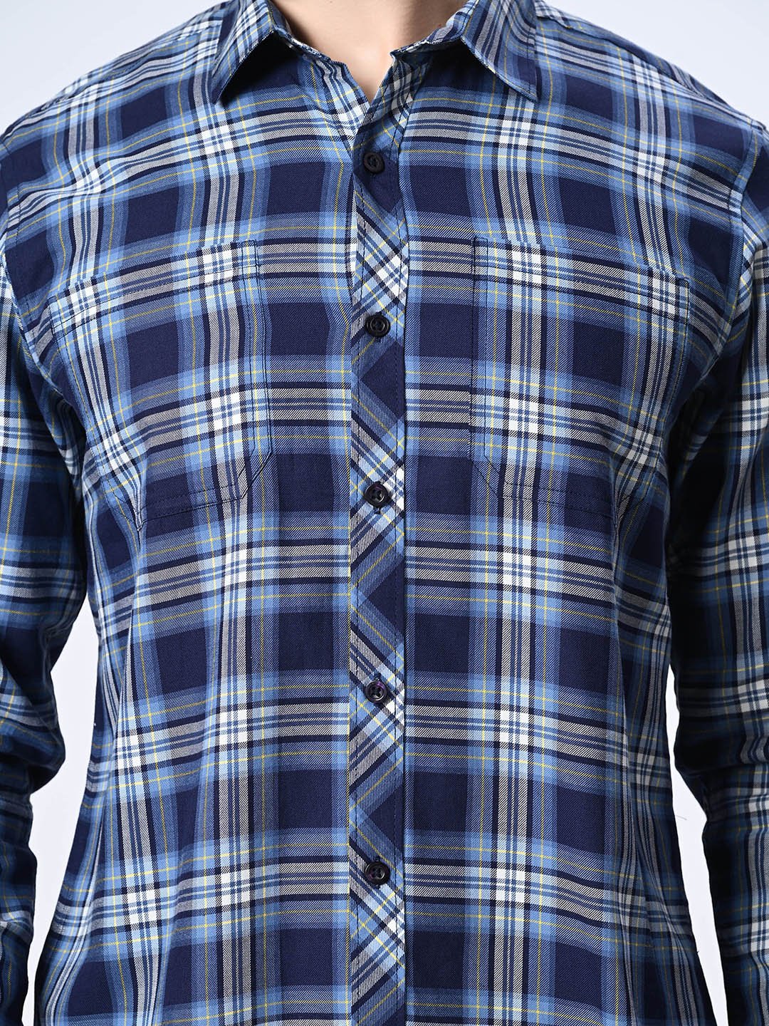 Blue Checks Full Sleeve Shirt - RueCollections