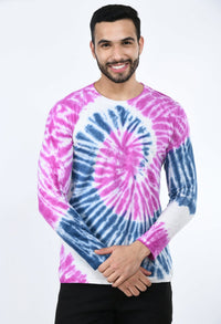 Thumbnail for Blue Unisex Tie - Dye T-shirt - RueCollections