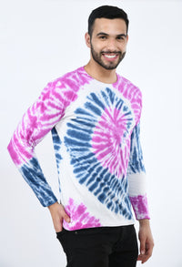 Thumbnail for Blue Unisex Tie - Dye T-shirt - RueCollections