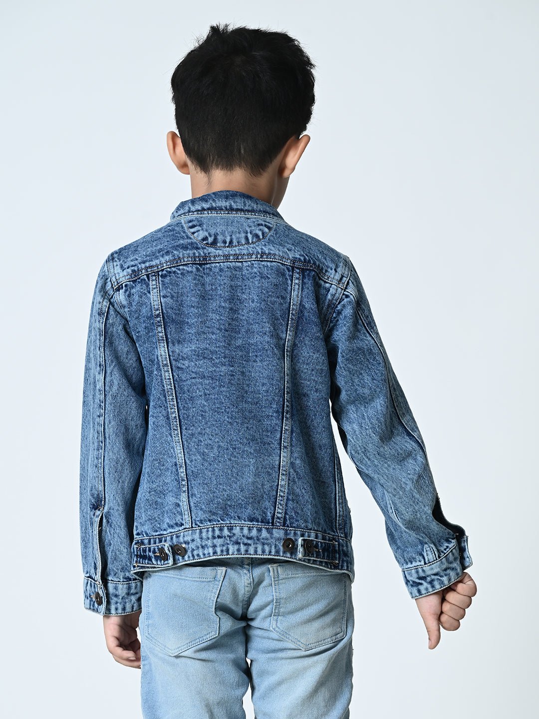 Boys Blue Washed Denim Jacket - RueCollections