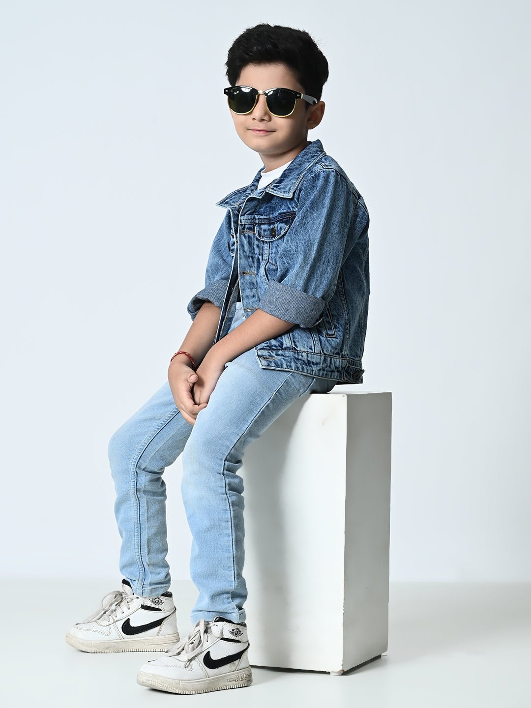 Boys Blue Washed Denim Jacket - RueCollections