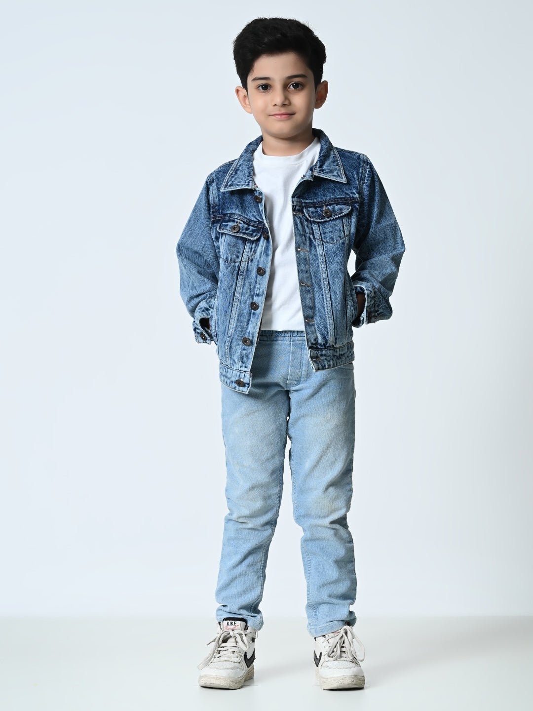 Boys Blue Washed Denim Jacket - RueCollections