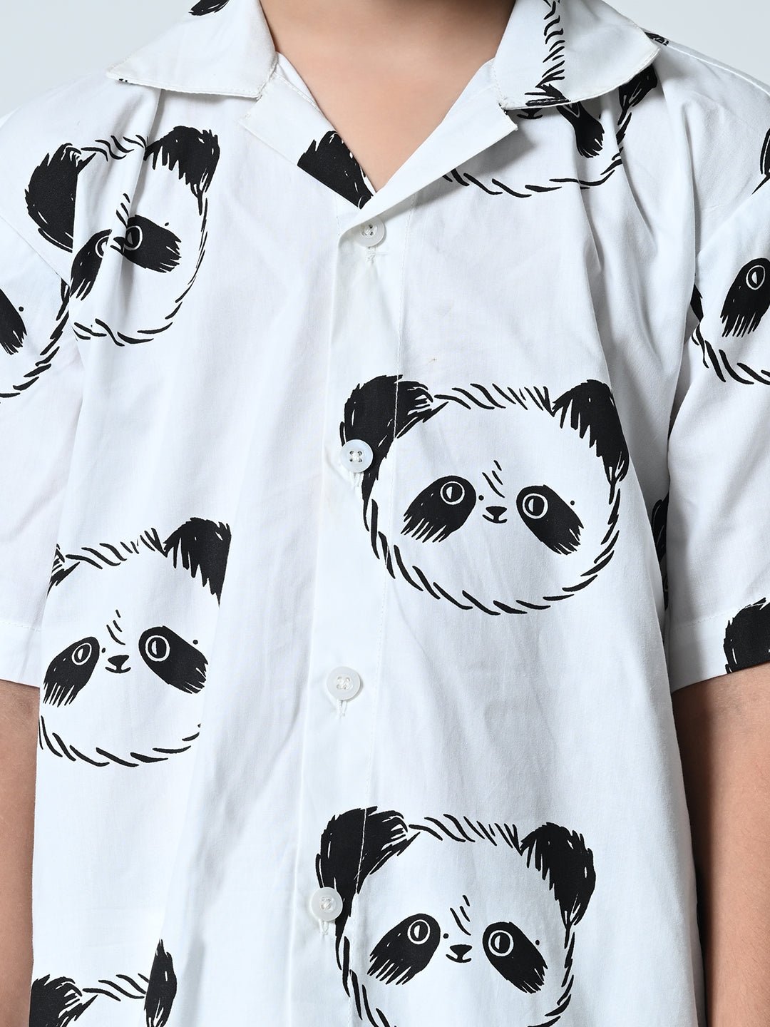 Boys Panda Printed Co - ords Set - RueCollections