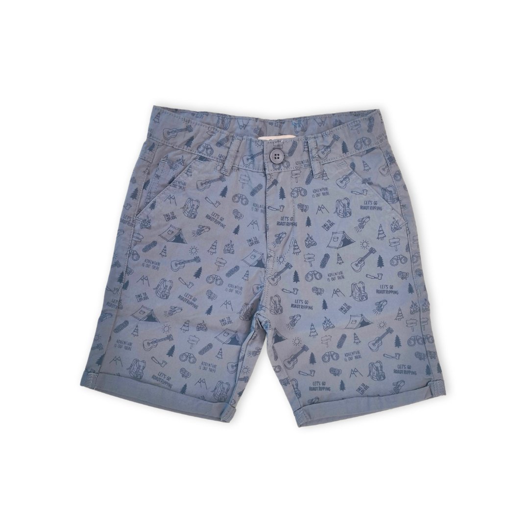 Boys Printed Cotton Shorts - RueCollections