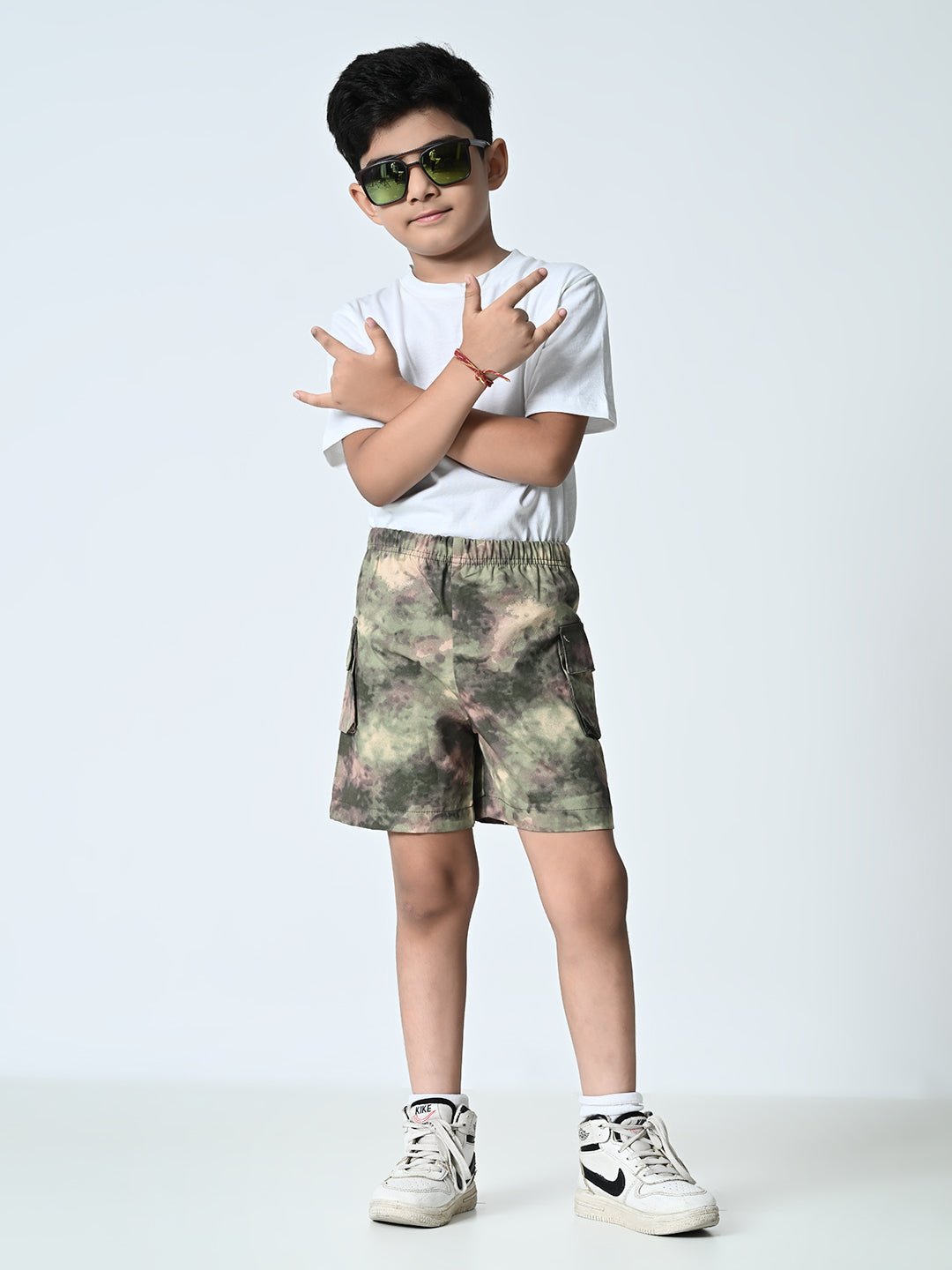 Boys Printed Cotton Shorts - RueCollections