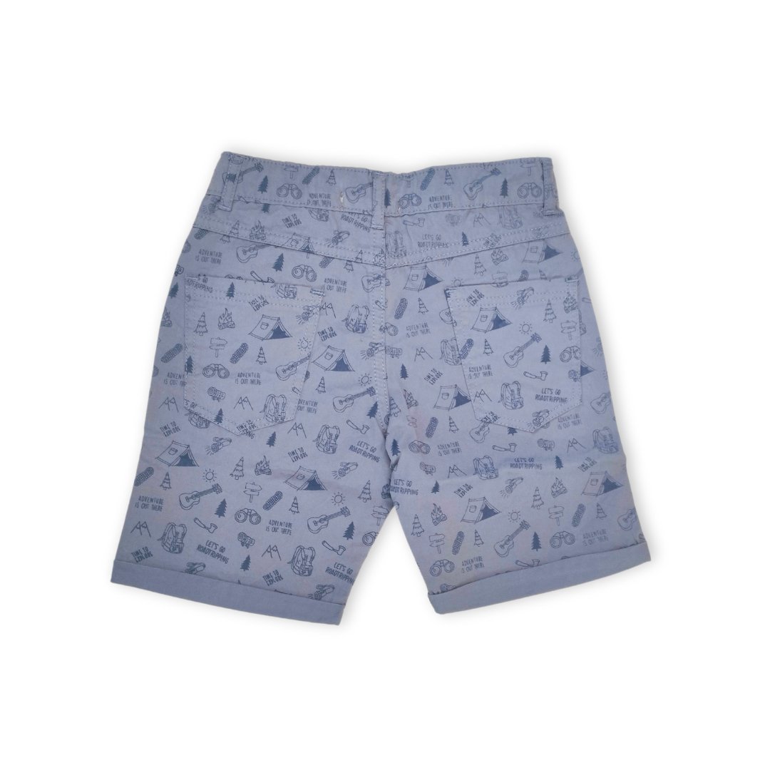 Boys Printed Cotton Shorts - RueCollections