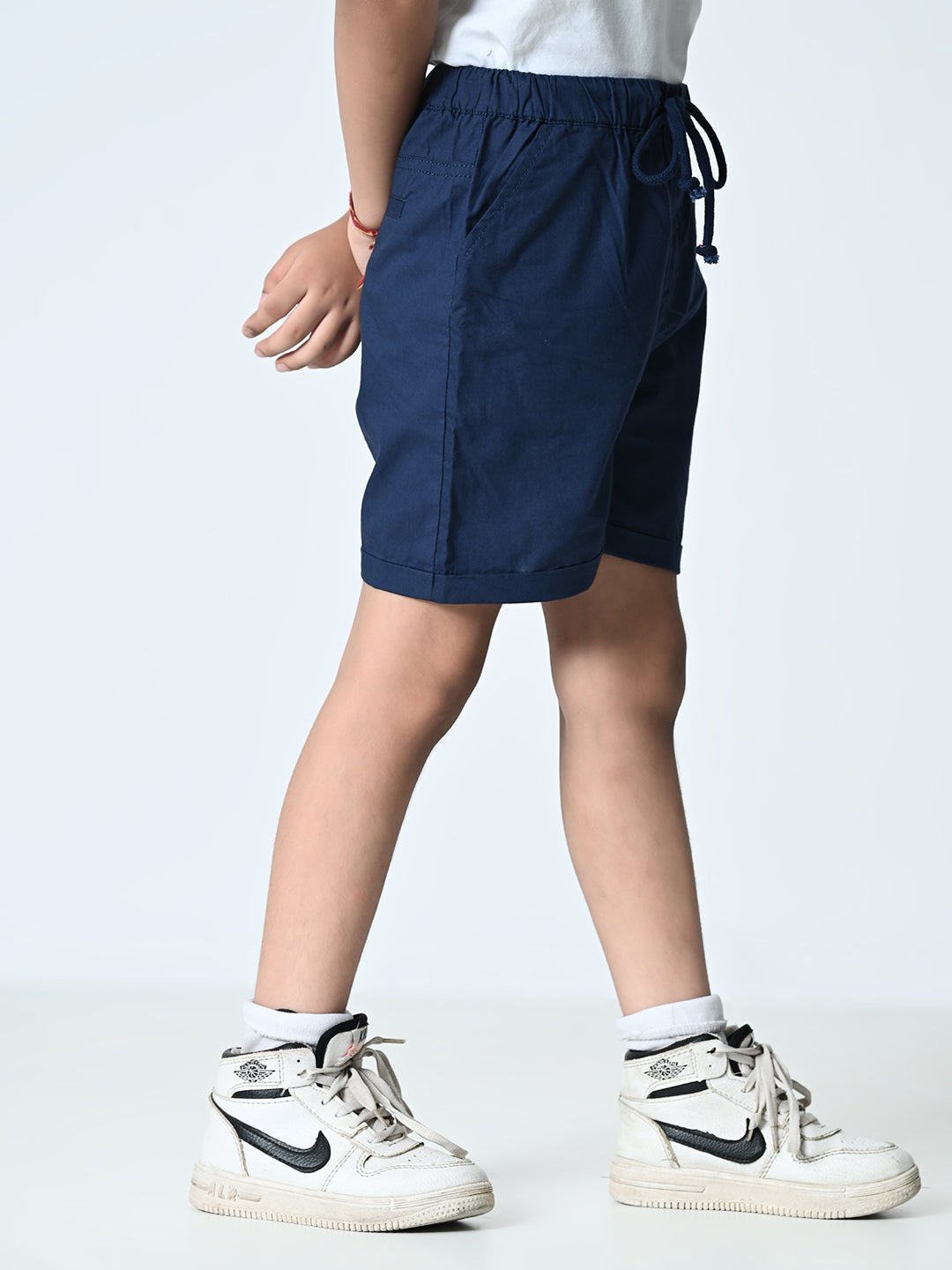 Boys Solid Cotton Shorts - RueCollections