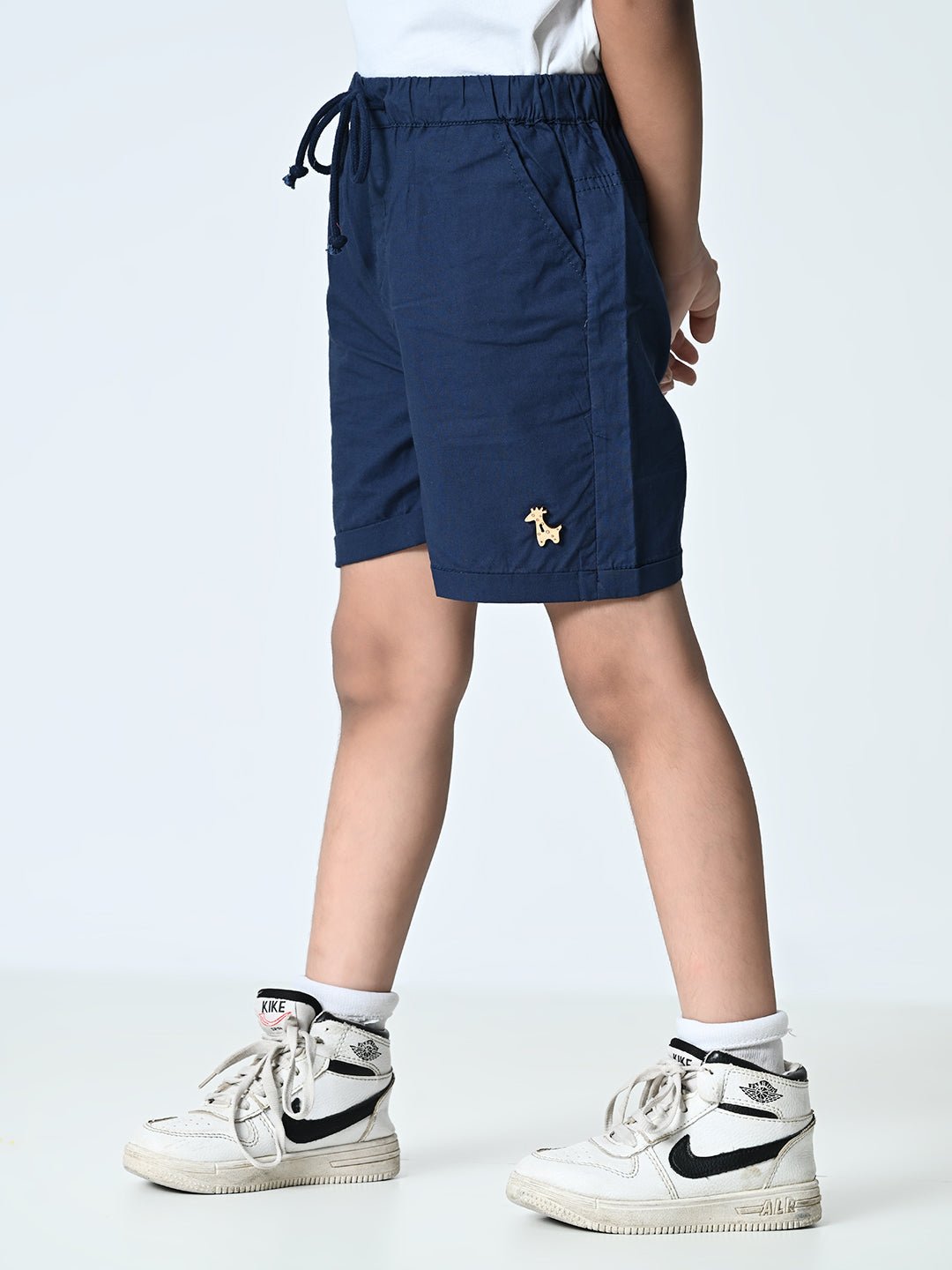 Boys Solid Cotton Shorts - RueCollections