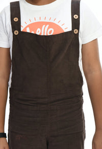 Thumbnail for Brown Corduroy Dungarees - RueCollections