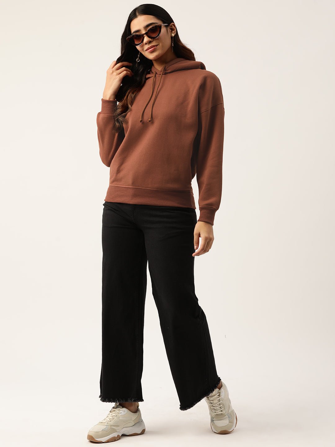 Brown Fleece Sweatshirt - RueCollections