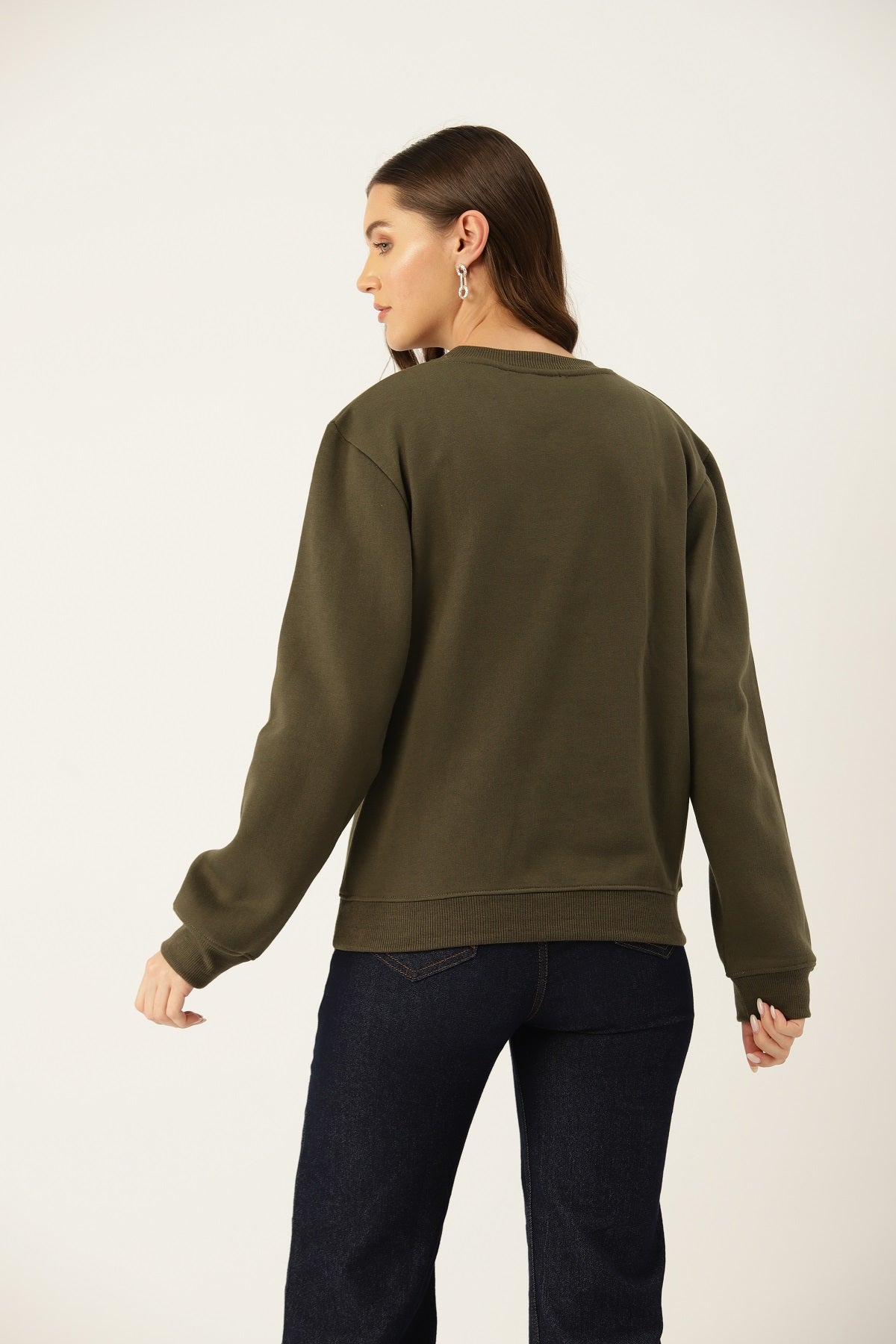 Buy Two Sweatshirts Blue And Olive Green - RueCollections