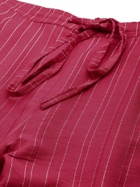 Thumbnail for Buy Two Trousers Maroon And Navy Blue - RueCollections