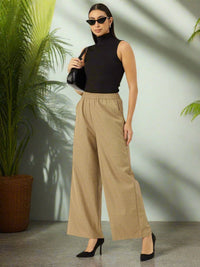 Thumbnail for Checked Relaxed Straight Fit Pure Cotton Trousers - RueCollections