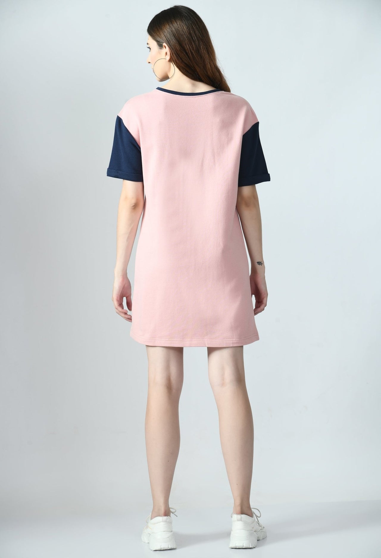 Color - Blocked Terry Dress - RueCollections