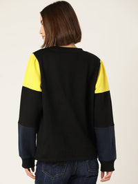 Thumbnail for Colour Blocked Fleece Sweatshirt - RueCollections