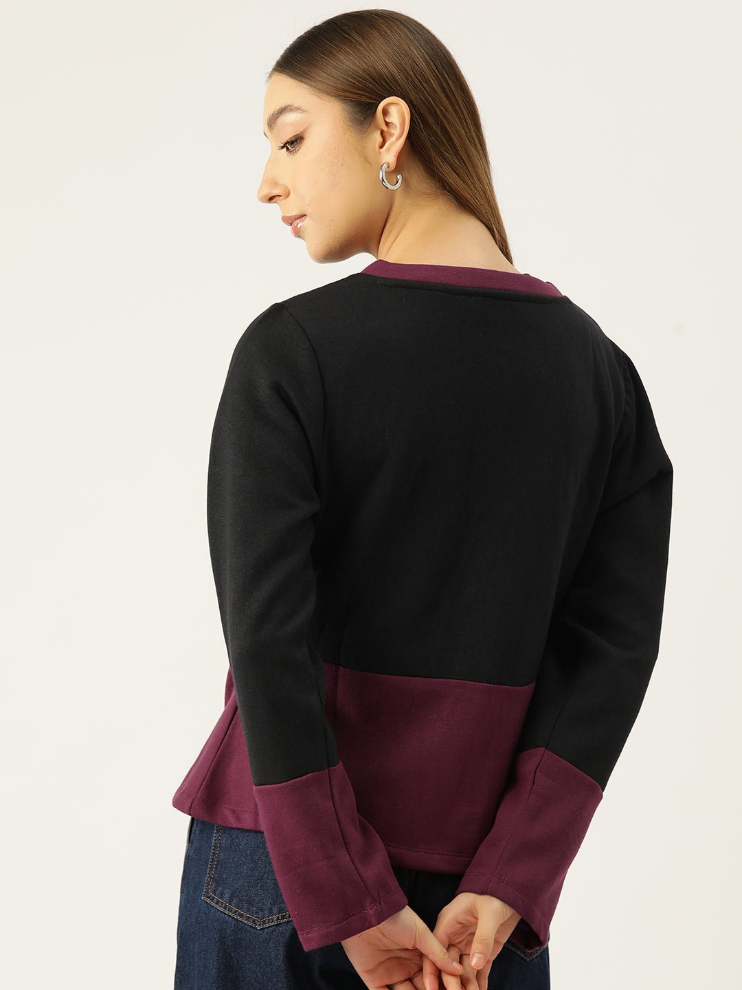 Colourblocked Fleece Sweatshirt - RueCollections